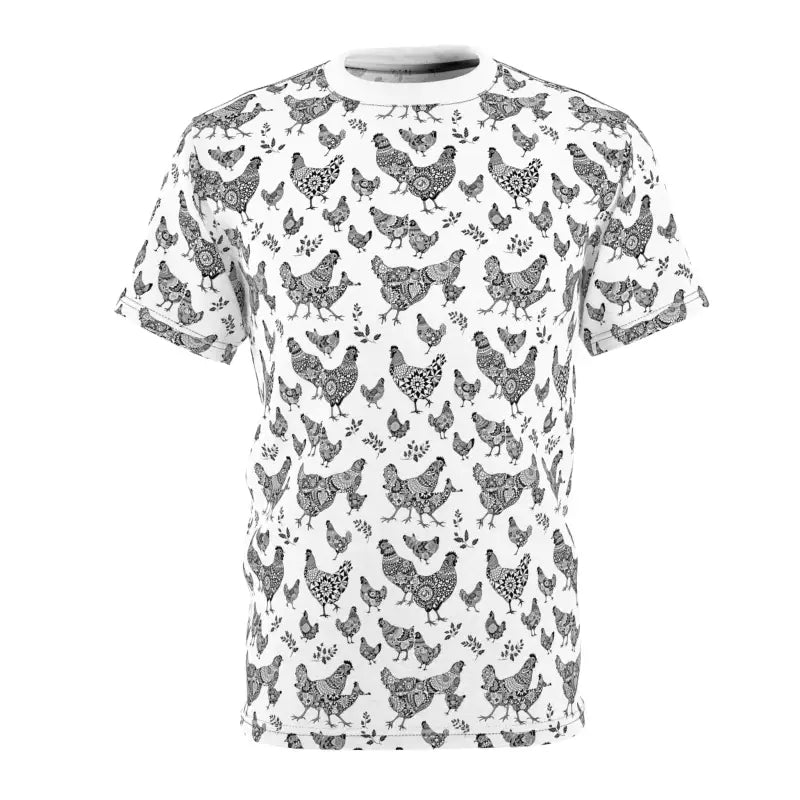 Ocean State Styles T Shirt Farmhouse Chicken Pattern