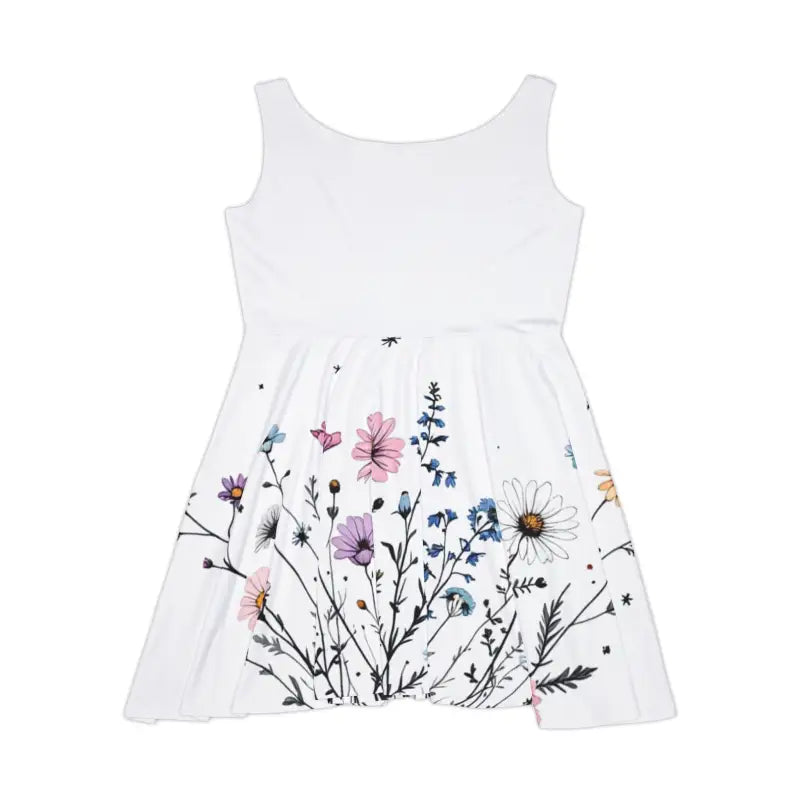 Ocean State Styles Floral Print Sleeveless Skater Dress