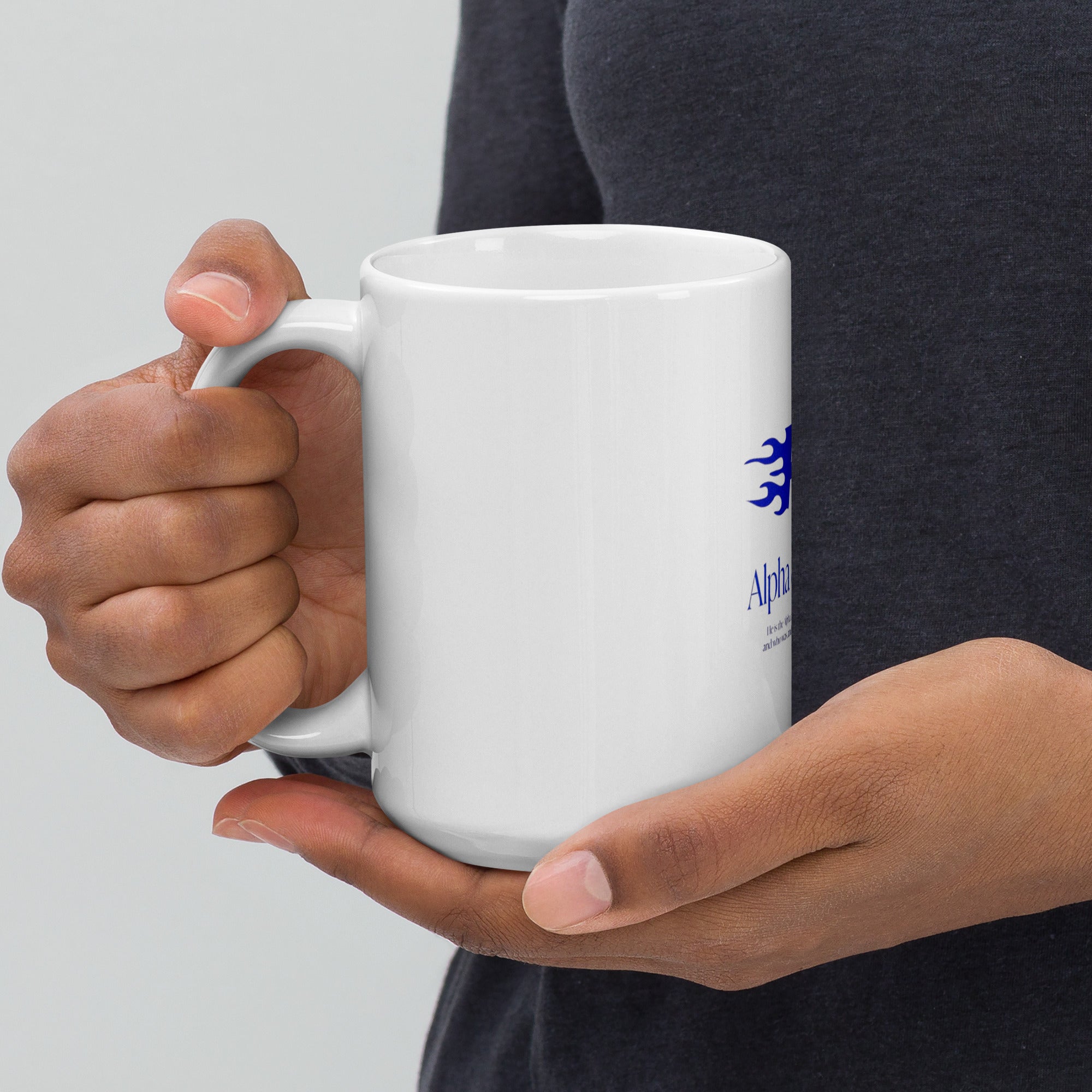 Alpha and Omega glossy mug