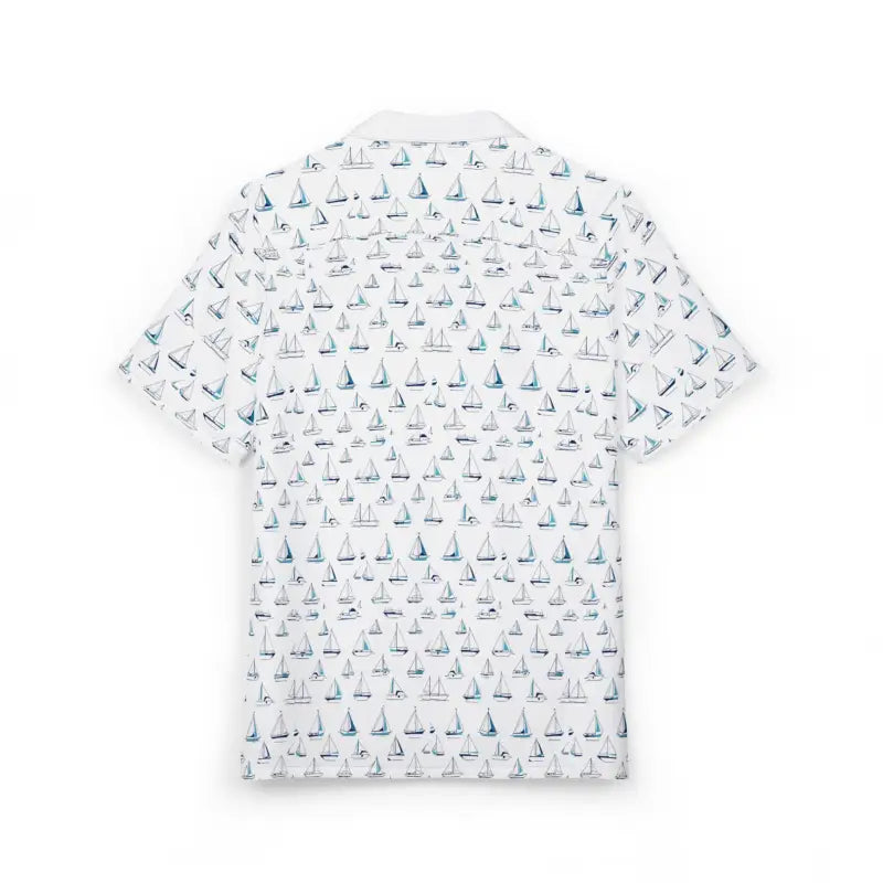 Ocean State Styles Shirt Sailboat Pattern Short Sleeve