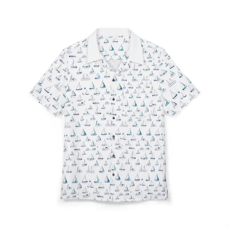 Ocean State Styles Shirt Sailboat Pattern Short Sleeve