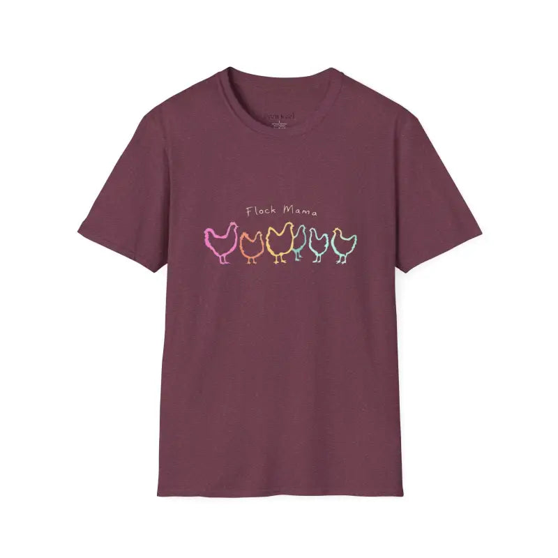 Ocean State Styles Unisex T Shirt Flock Mama Chicken Graphic