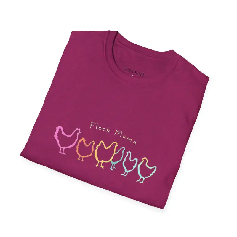 Ocean State Styles Unisex T Shirt Flock Mama Chicken Graphic