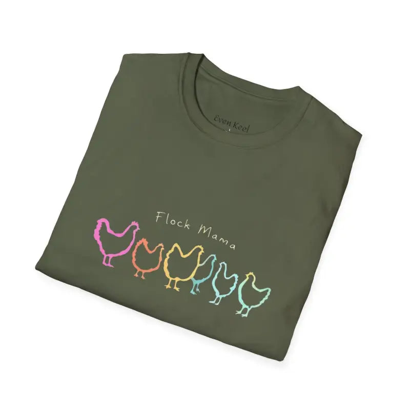 Ocean State Styles Unisex T Shirt Flock Mama Chicken Graphic