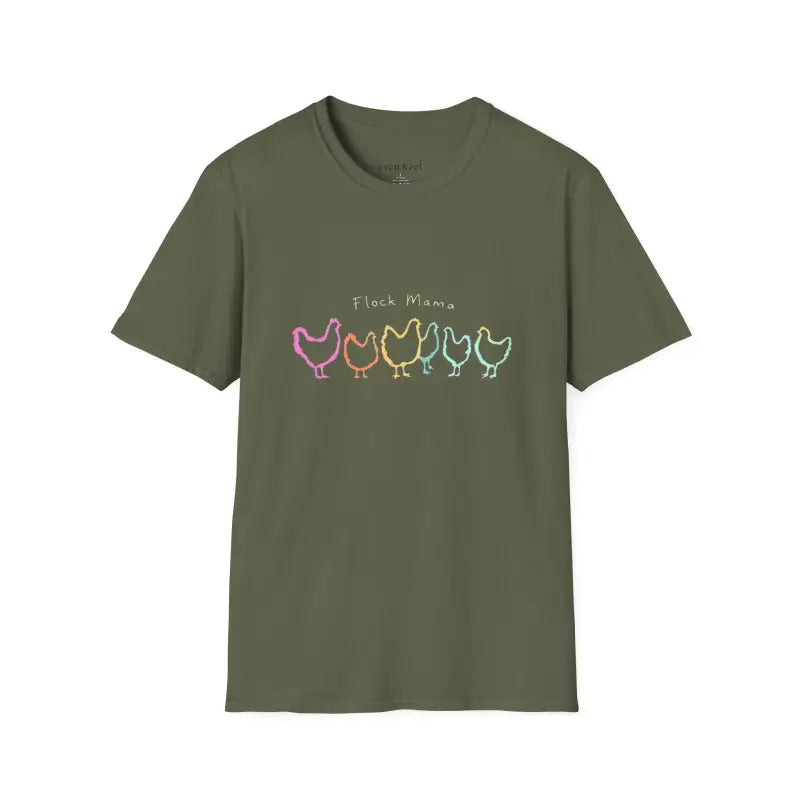 Ocean State Styles Unisex T Shirt Flock Mama Chicken Graphic