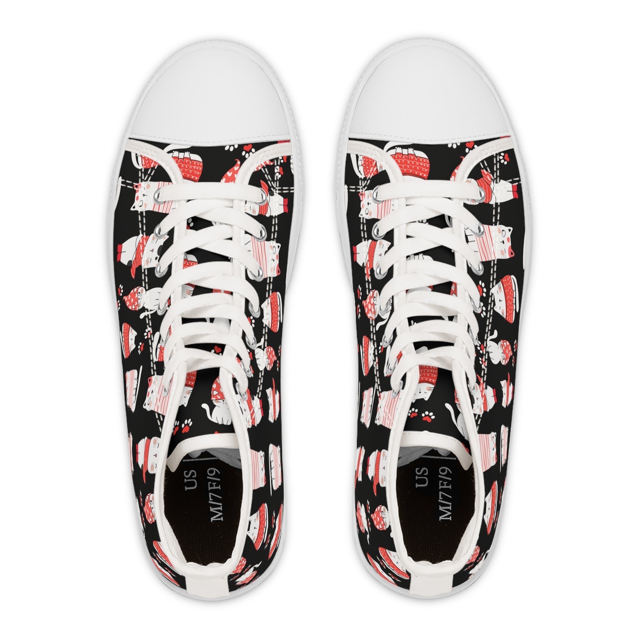 Winter Cats Women's High Top Sneakers