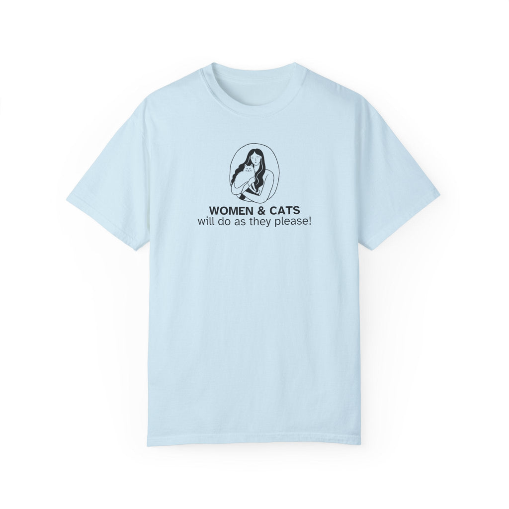 Women & Cats Graphic T-Shirt - Unisex Garment-Dyed Tee