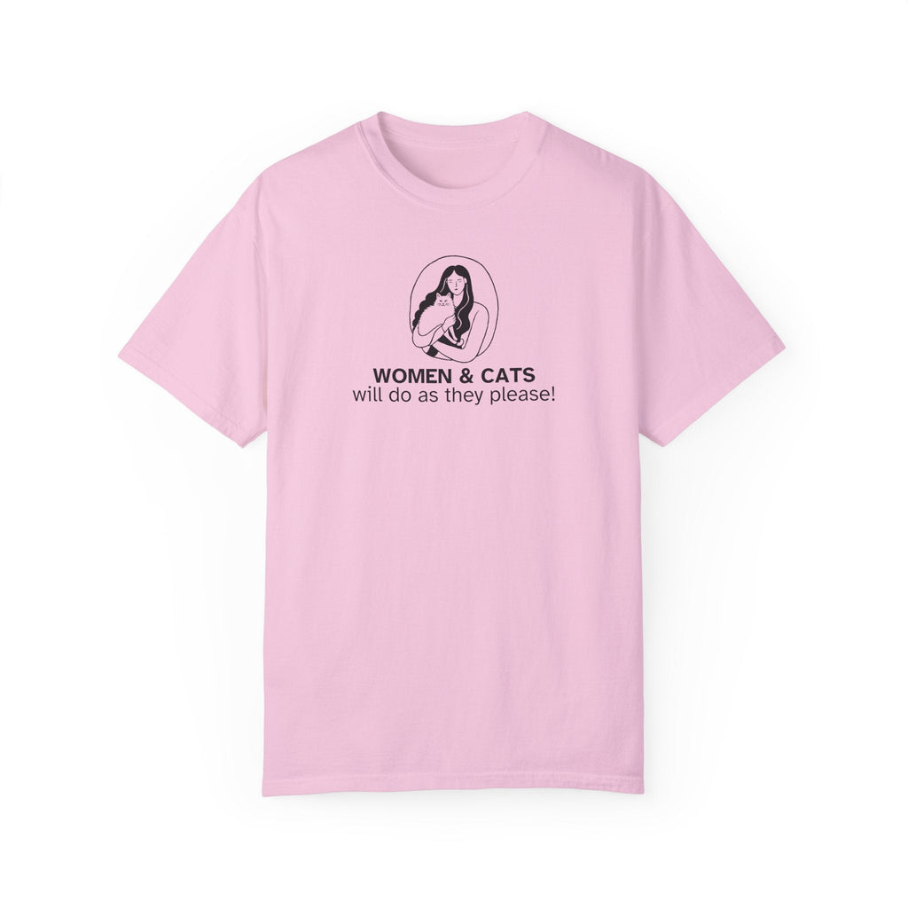 Women & Cats Graphic T-Shirt - Unisex Garment-Dyed Tee