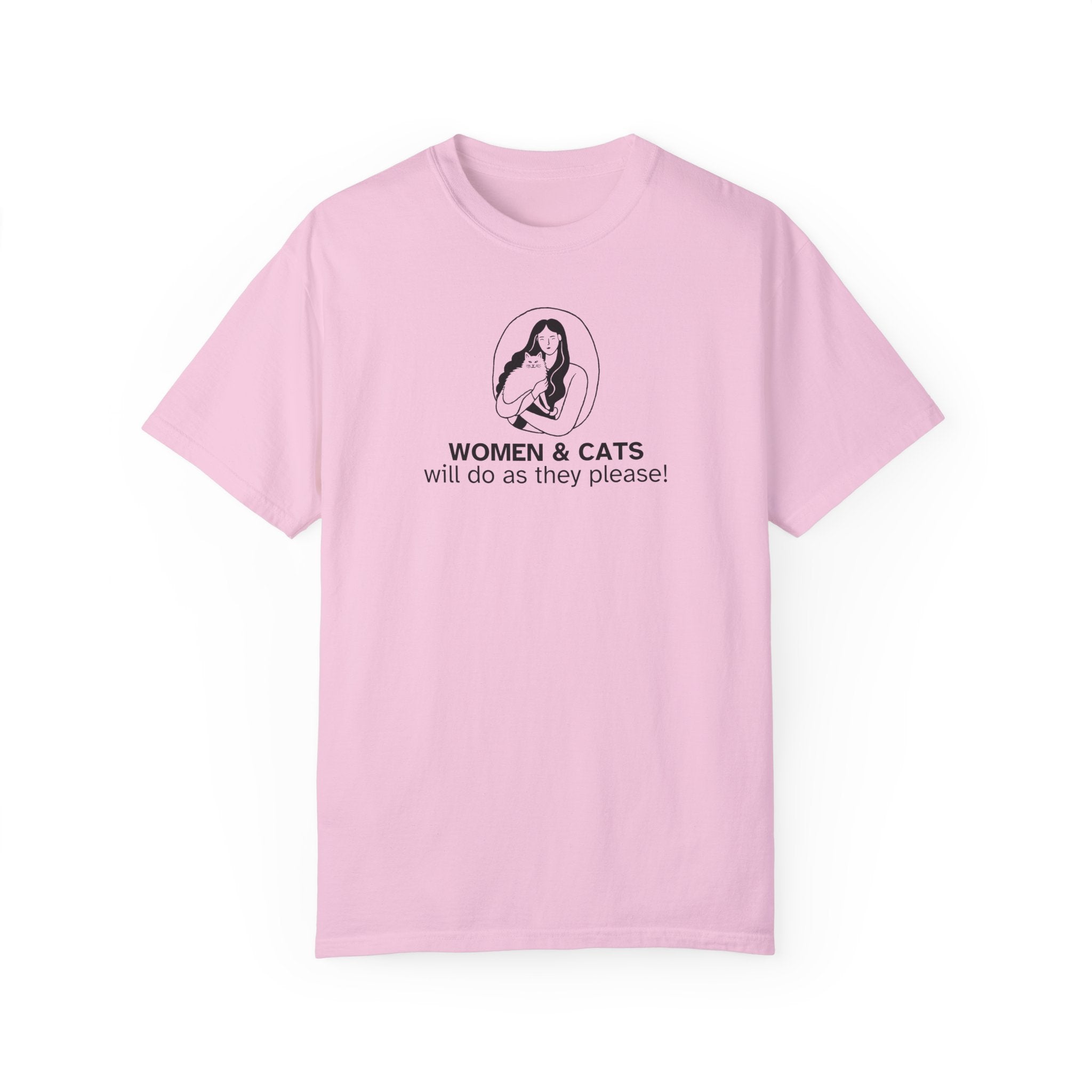 Women & Cats Graphic T-Shirt - Unisex Garment-Dyed Tee