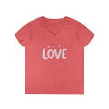 Ocean State Styles Womens V Neck Love Tee T Shirt Casual