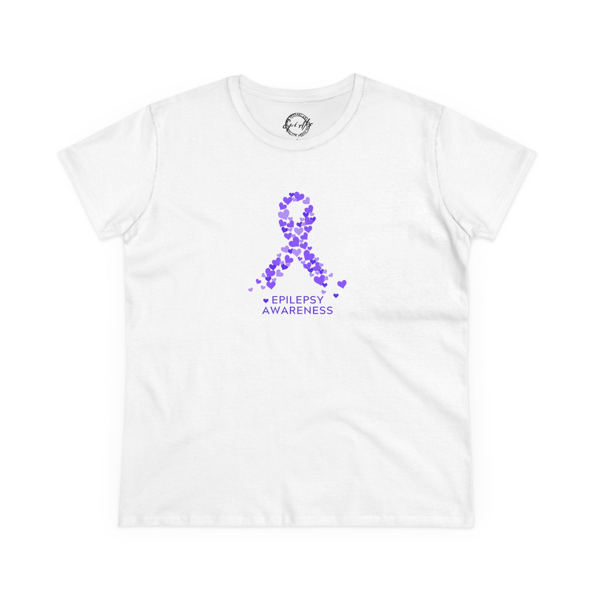 Women's Purple Ribbon Awareness T-Shirt for Epilepsy Awareness