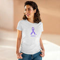 Women's Purple Ribbon Awareness T-Shirt for Epilepsy Awareness