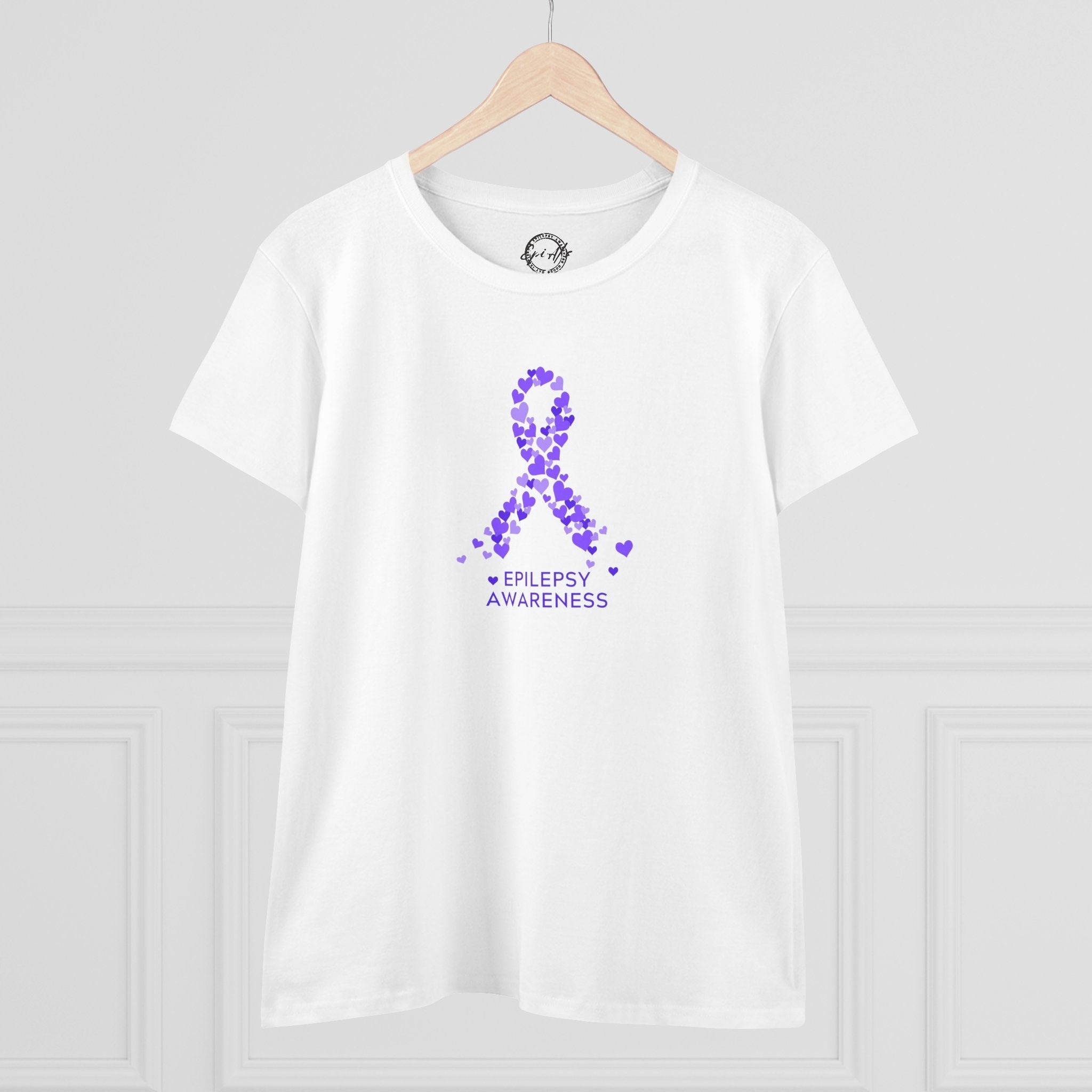 Women's Purple Ribbon Awareness T-Shirt for Epilepsy Awareness