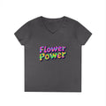Ocean State Styles T Shirt Flower Power Women V Neck