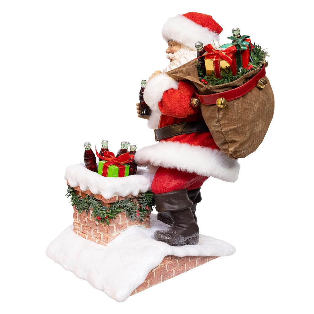 Coca-Cola Santa Chimney Holiday Table Piece