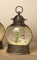 11" Lighted Glitter Water Lantern - Snowman