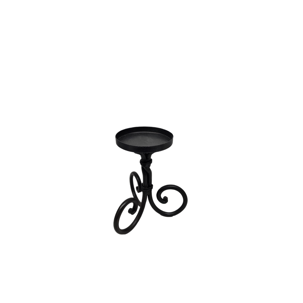 Scroll Pillar Candle Holders