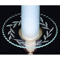 Single Glass Bobeche - Etched Leaves