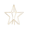 Lighted Star - 204 Warm White LED Lights On Silver Frame