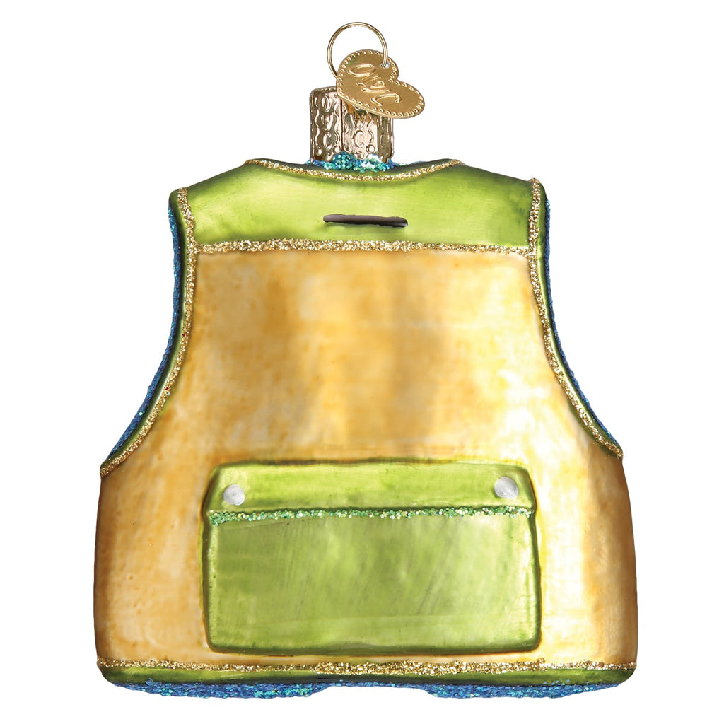 Old World Christmas Fishing Vest Ornament