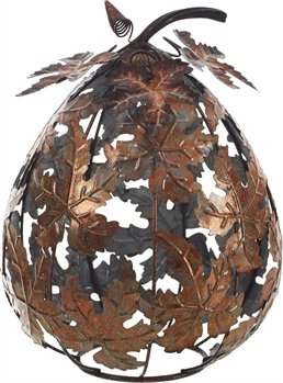 Metal Leaf Pumpkin Centerpiece - Small