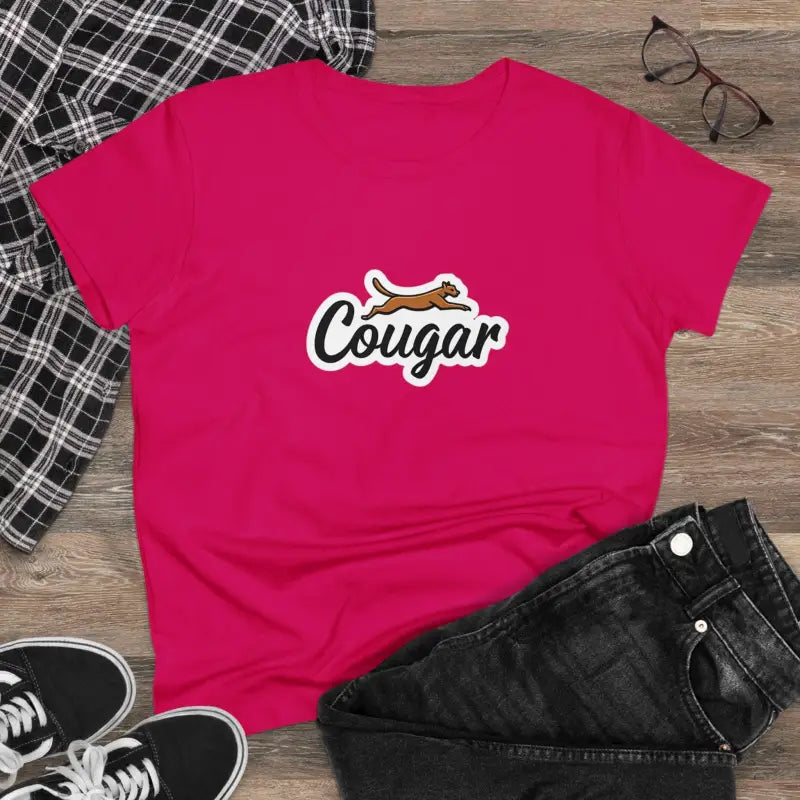 Ocean State Styles T Shirt Youre A Cougar Womens Midweight Cotton Tee