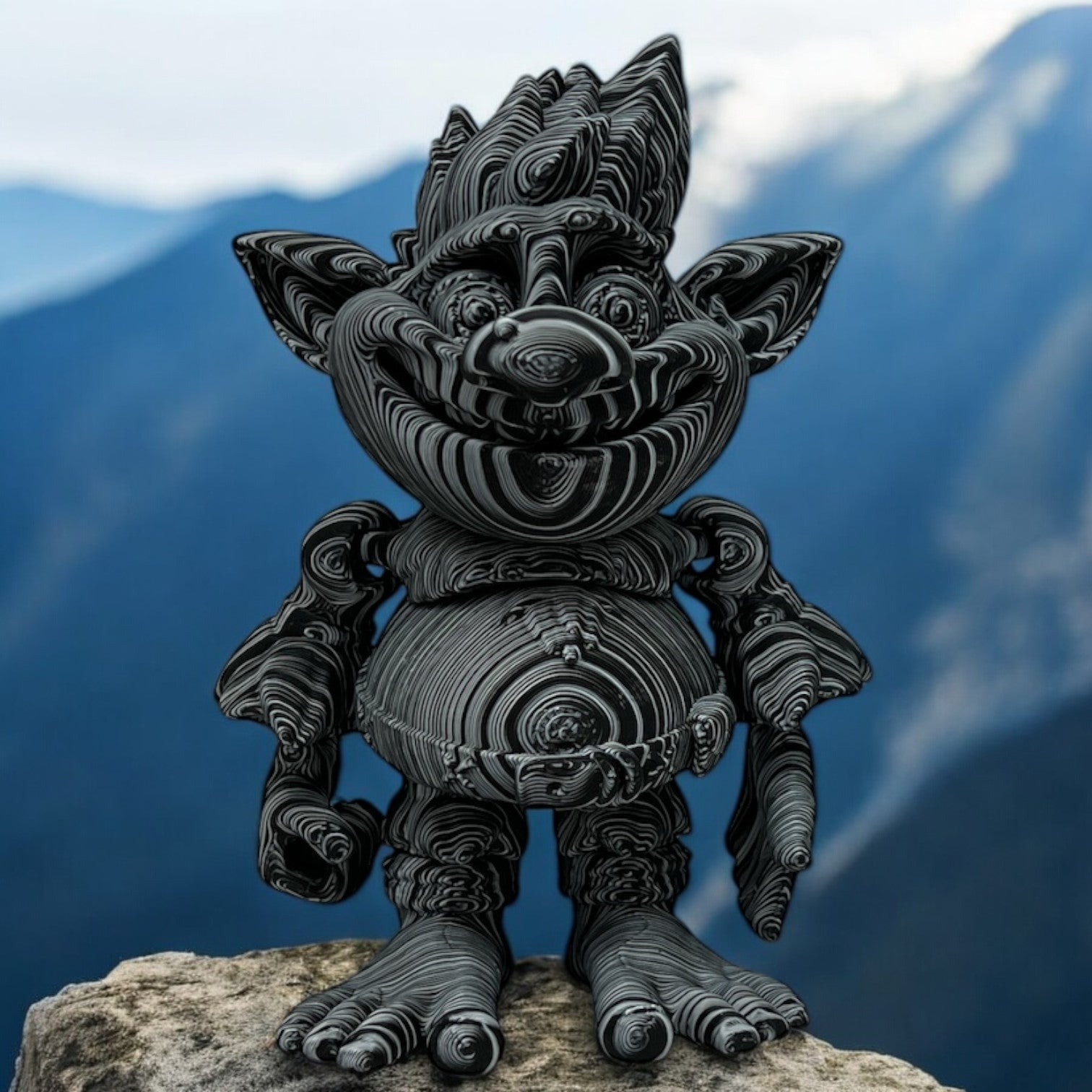 Troublesome Troll  - Black and White
