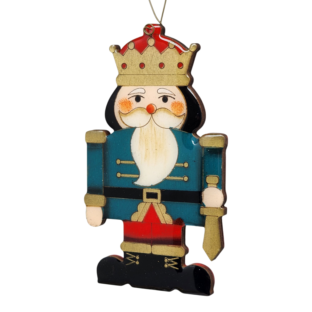 Regal Wooden Nutcracker - Blue