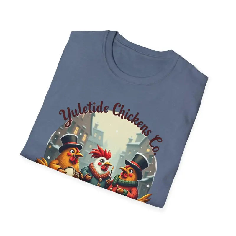 Ocean State Styles T Shirt Yuletide Chickens Design