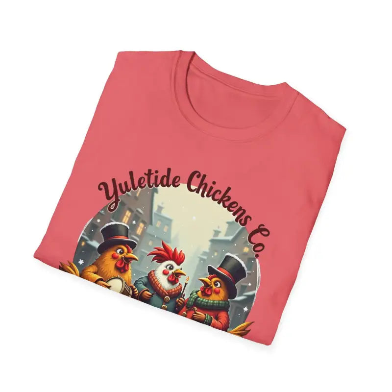 Ocean State Styles T Shirt Yuletide Chickens Design