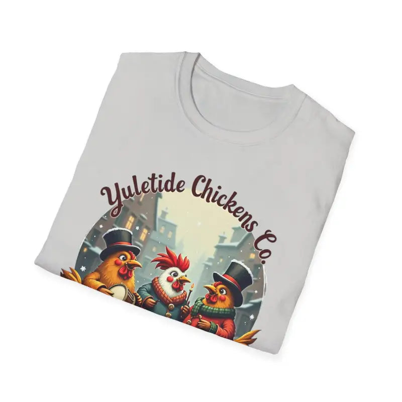 Ocean State Styles T Shirt Yuletide Chickens Design