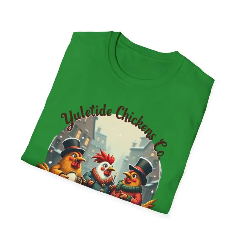 Ocean State Styles T Shirt Yuletide Chickens Design