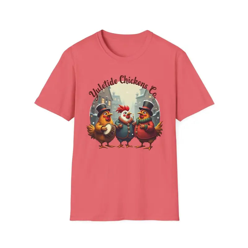 Ocean State Styles T Shirt Yuletide Chickens Design