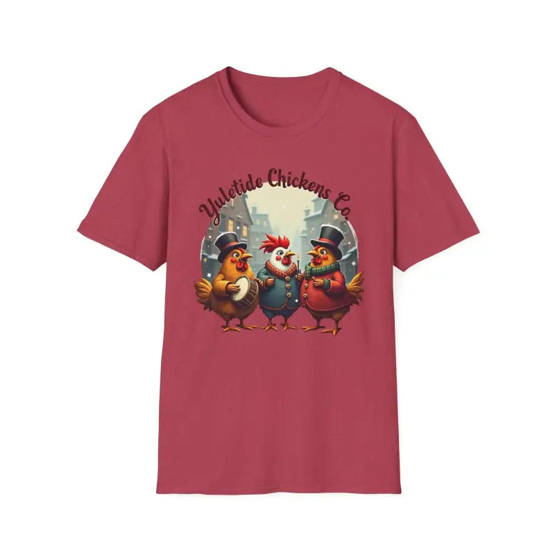 Ocean State Styles T Shirt Yuletide Chickens Design