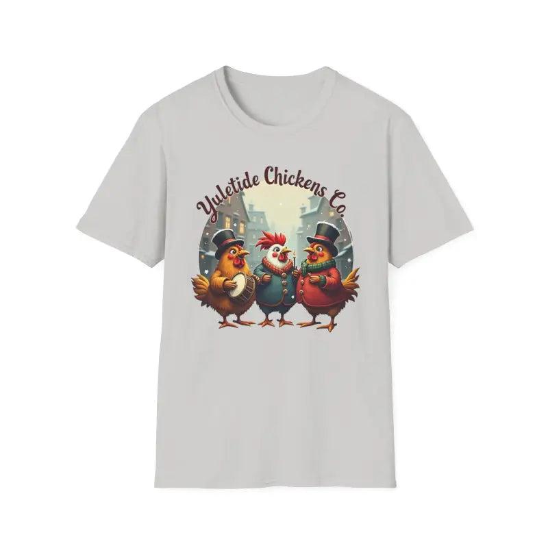 Ocean State Styles T Shirt Yuletide Chickens Design