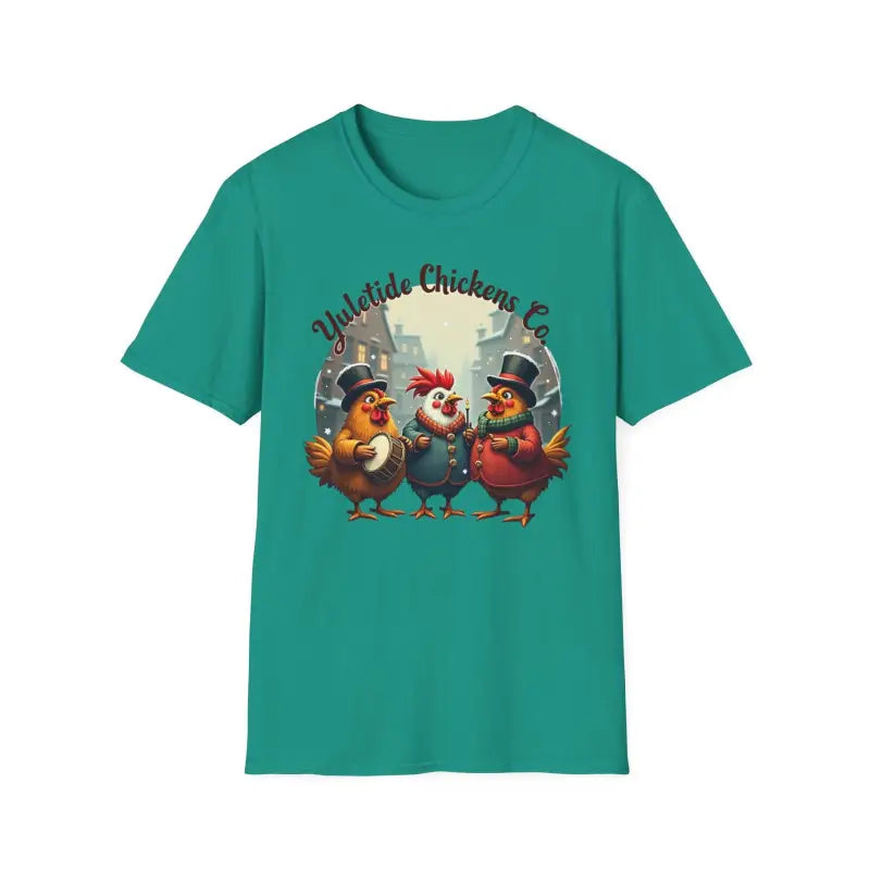 Ocean State Styles T Shirt Yuletide Chickens Design