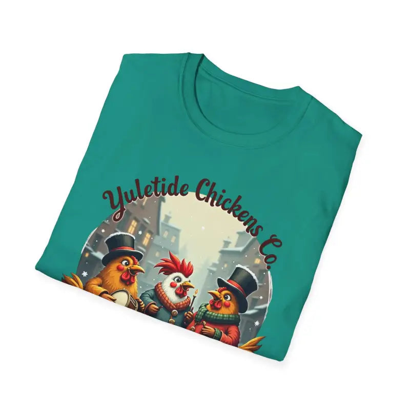 Ocean State Styles T Shirt Yuletide Chickens Design