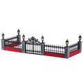 Lighted Wrought Iron Fence - 5 Piece Set