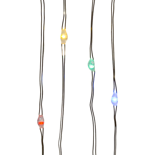 100-Light Battery Operated Multicolor Fairy Lights - Silver Wire