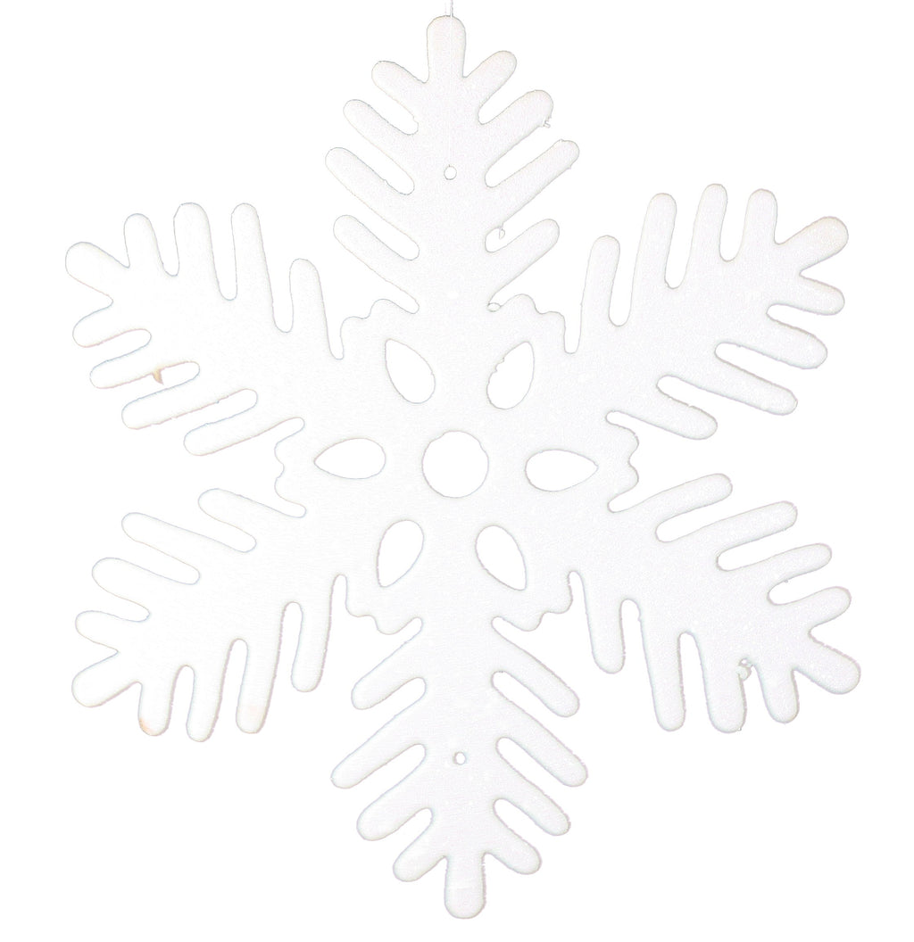 Glitter Snowflake 11 Inch Ornament - Heavy Sparkle - Die Cut
